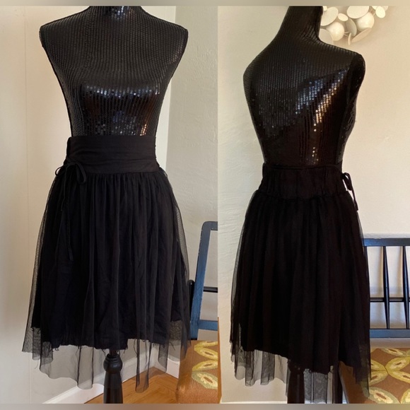 melody Dresses & Skirts - MELODY BLACK TULLE LAYERED MIDI SKIRT